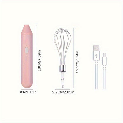 Hand-held Electric Whisk Household Baking Cake Egg White Whisk Small Straight Handle Whisk Wireless Whisk